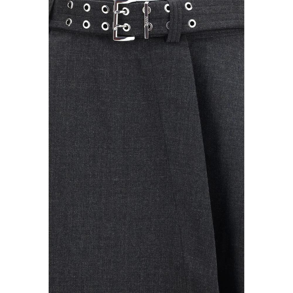 Jupe longue Ganni grise en polyester recyclé
