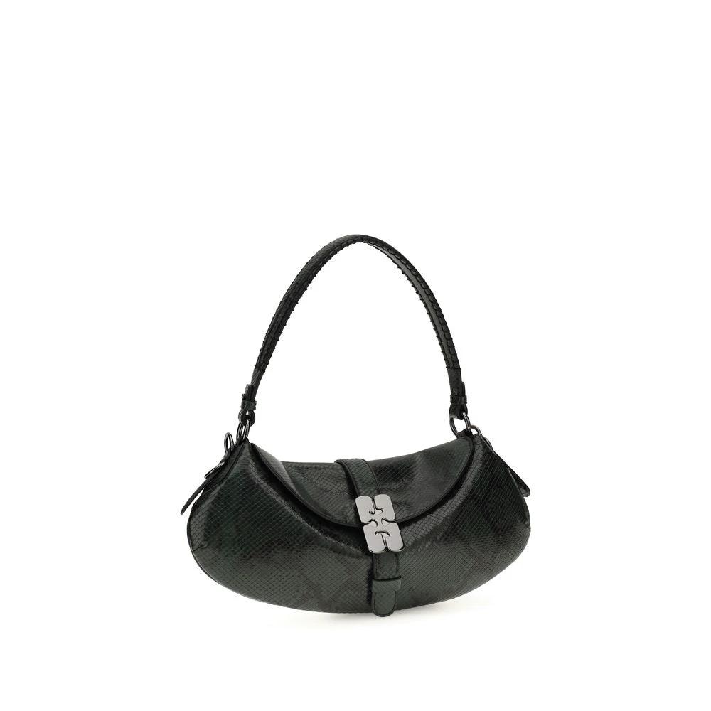 Sac bandoulière Ganni bleu en cuir recyclé