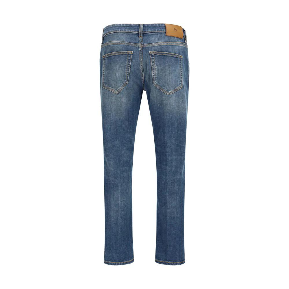 Men’s Blue Tapered Jeans – PT Torino Reggae Denim Washed SS26