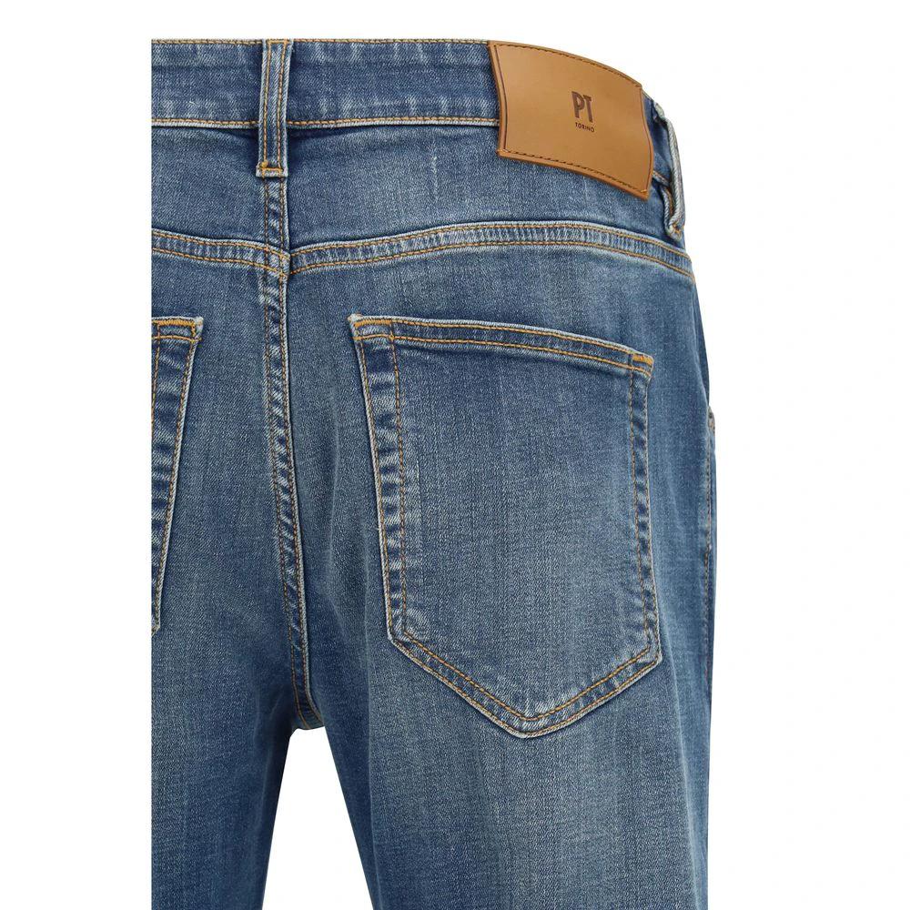 Men’s Blue Tapered Jeans – PT Torino Reggae Denim Washed SS26