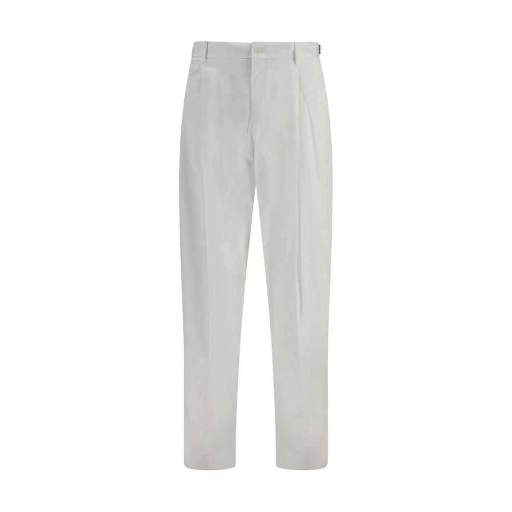 Pantalon décontracté en coton blanc Dolce & Gabbana