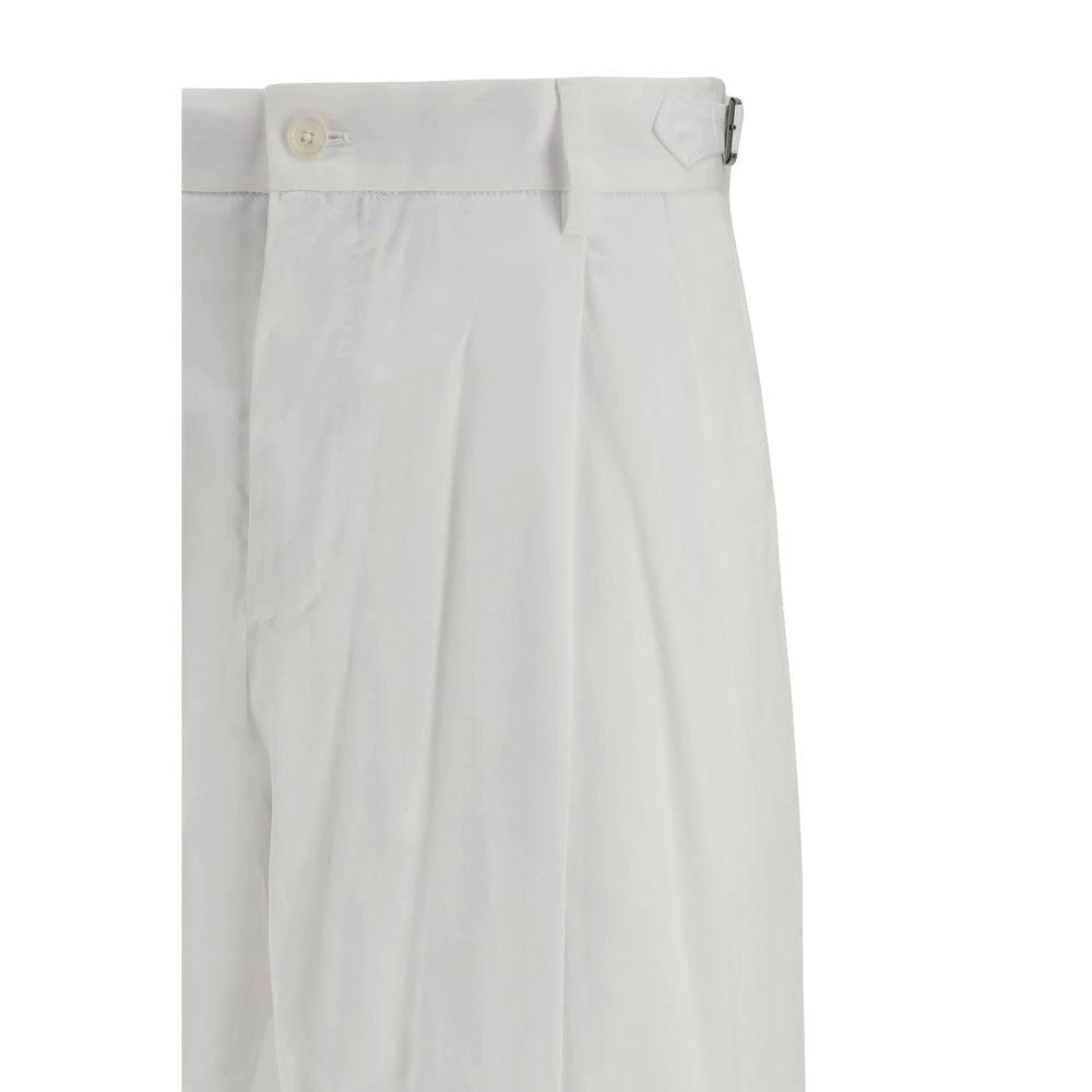 Pantalon décontracté en coton blanc Dolce & Gabbana