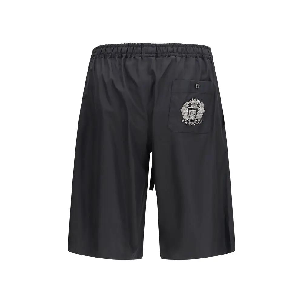 Bermuda en coton noir Dolce & Gabbana