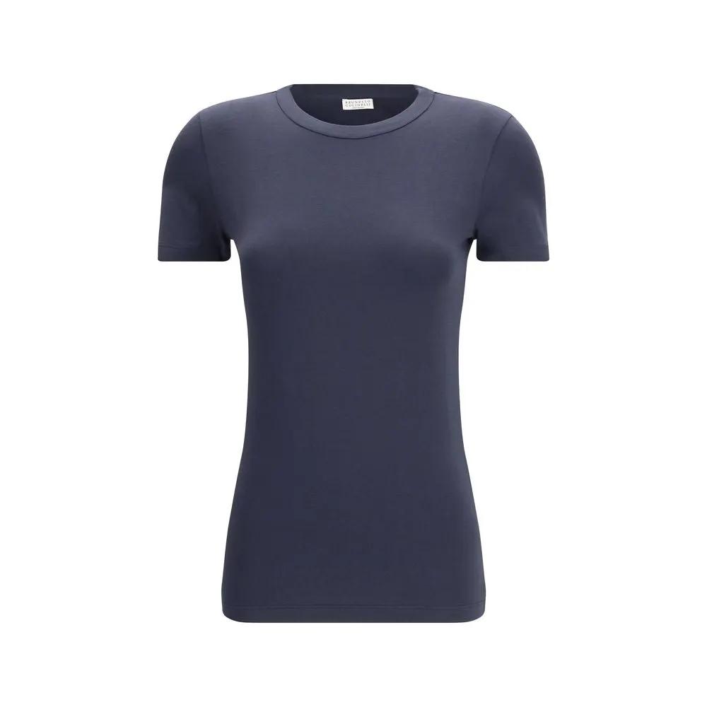 Brunello Cucinelli Blue Cotton T-Shirt