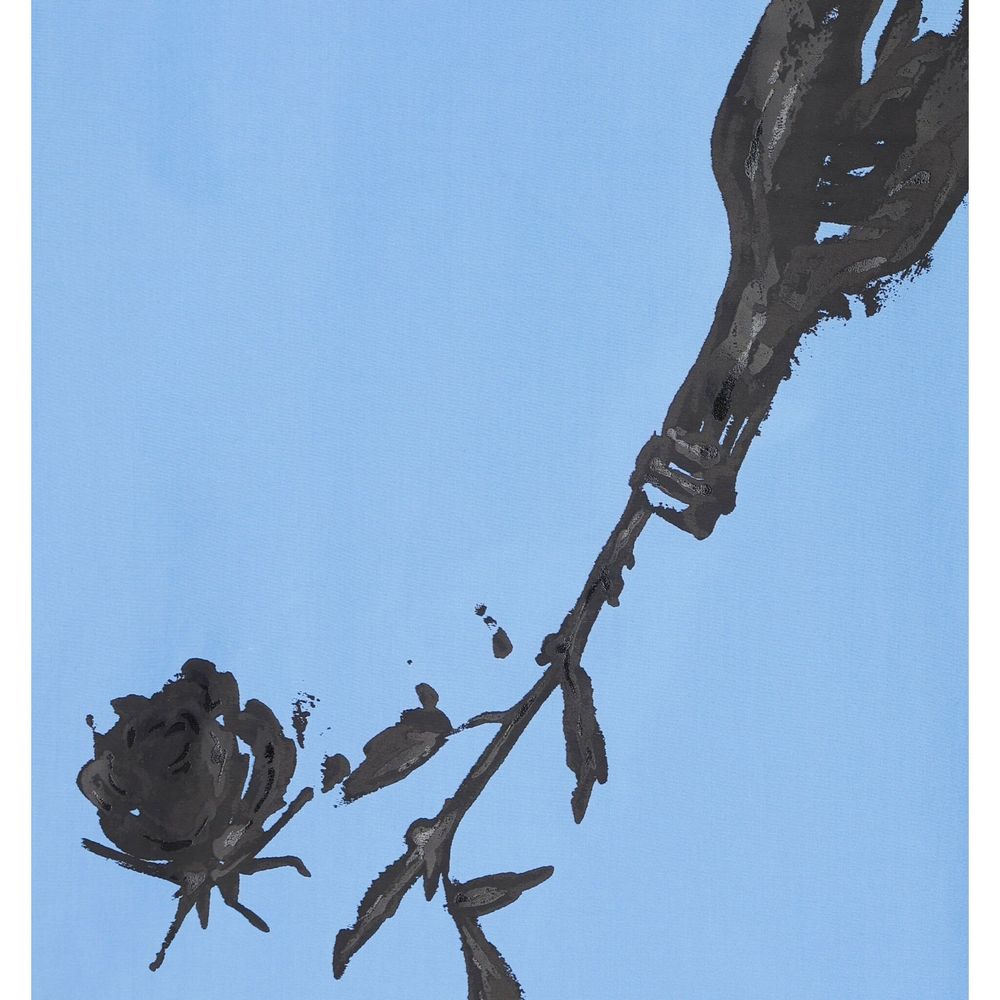 Chemise Prada bleue en coton à motifs