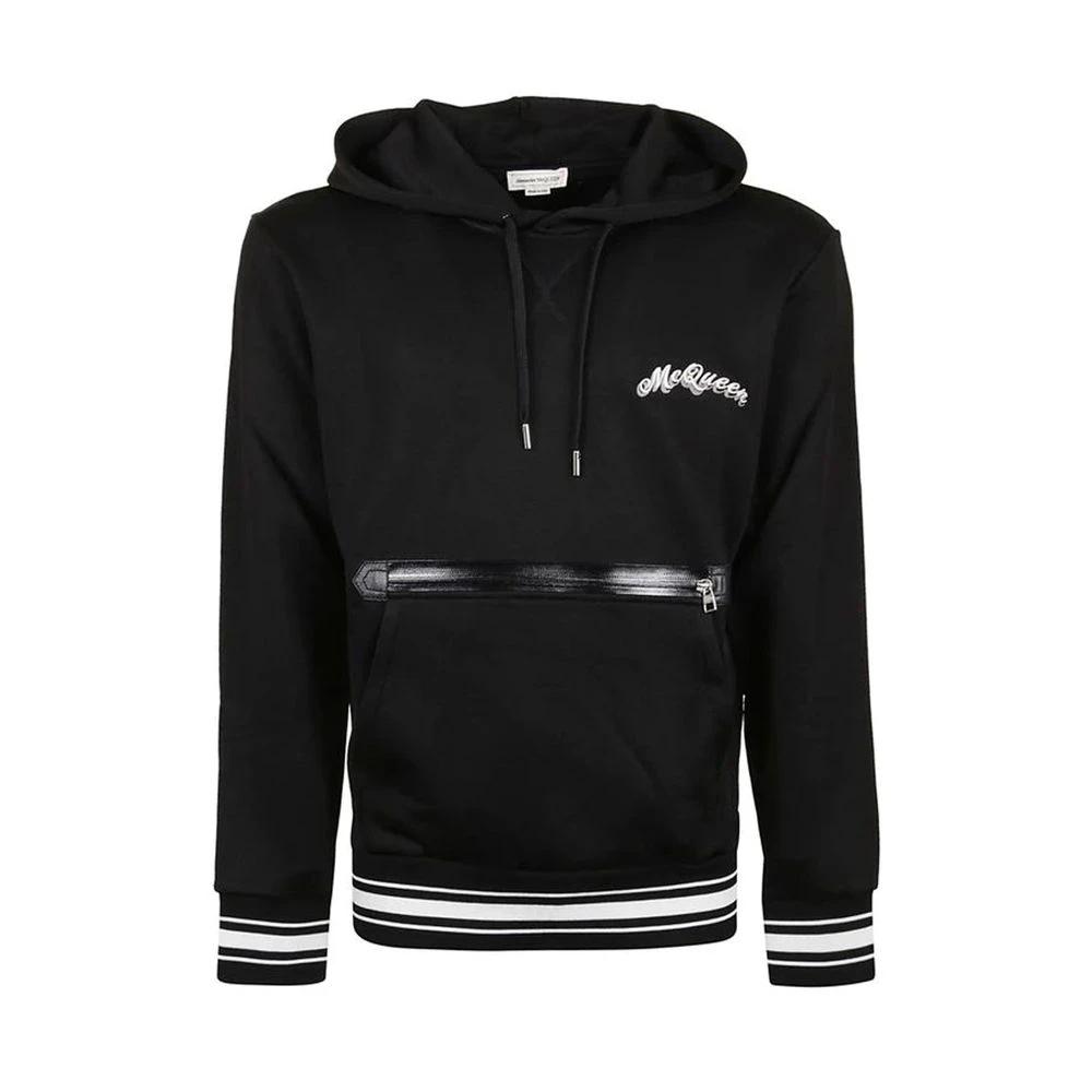 Sweat-shirt en coton noir Alexander McQueen