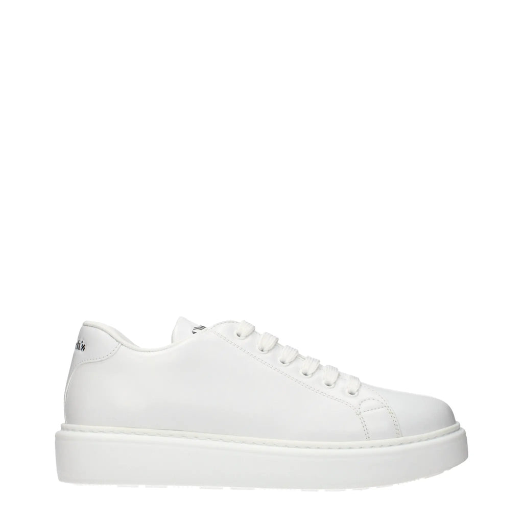 Women’s White Leather Sneakers – Church's Low Top Logo Trainers