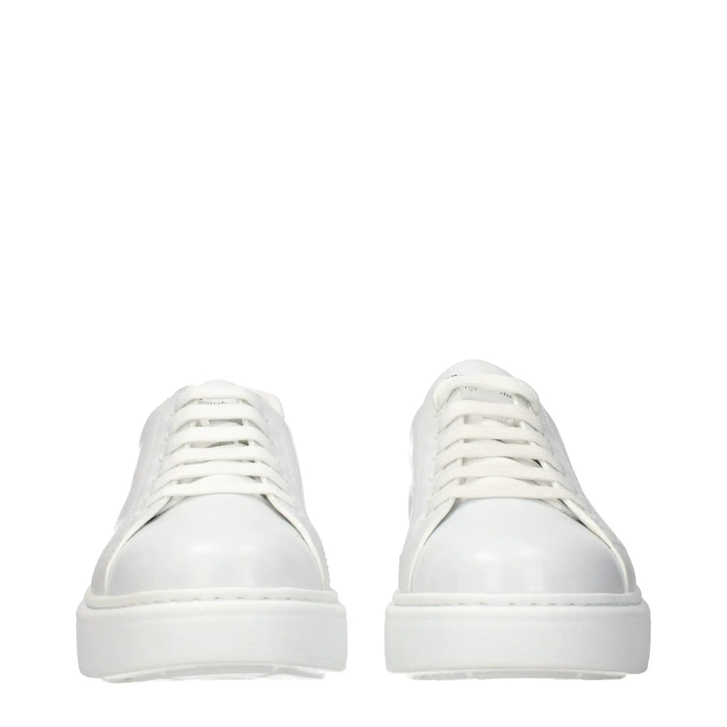 Women’s White Leather Sneakers – Church's Low Top Logo Trainers