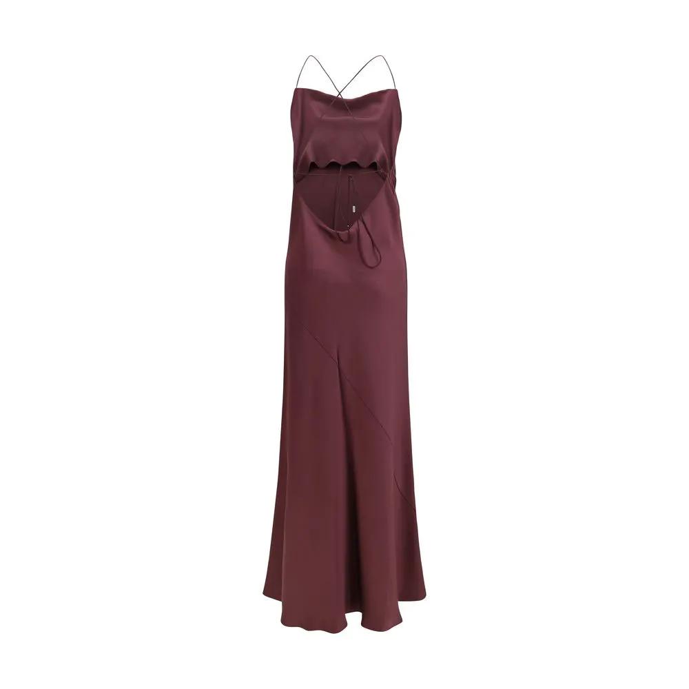 Robe décontractée PINKO Bordeaux Marabou