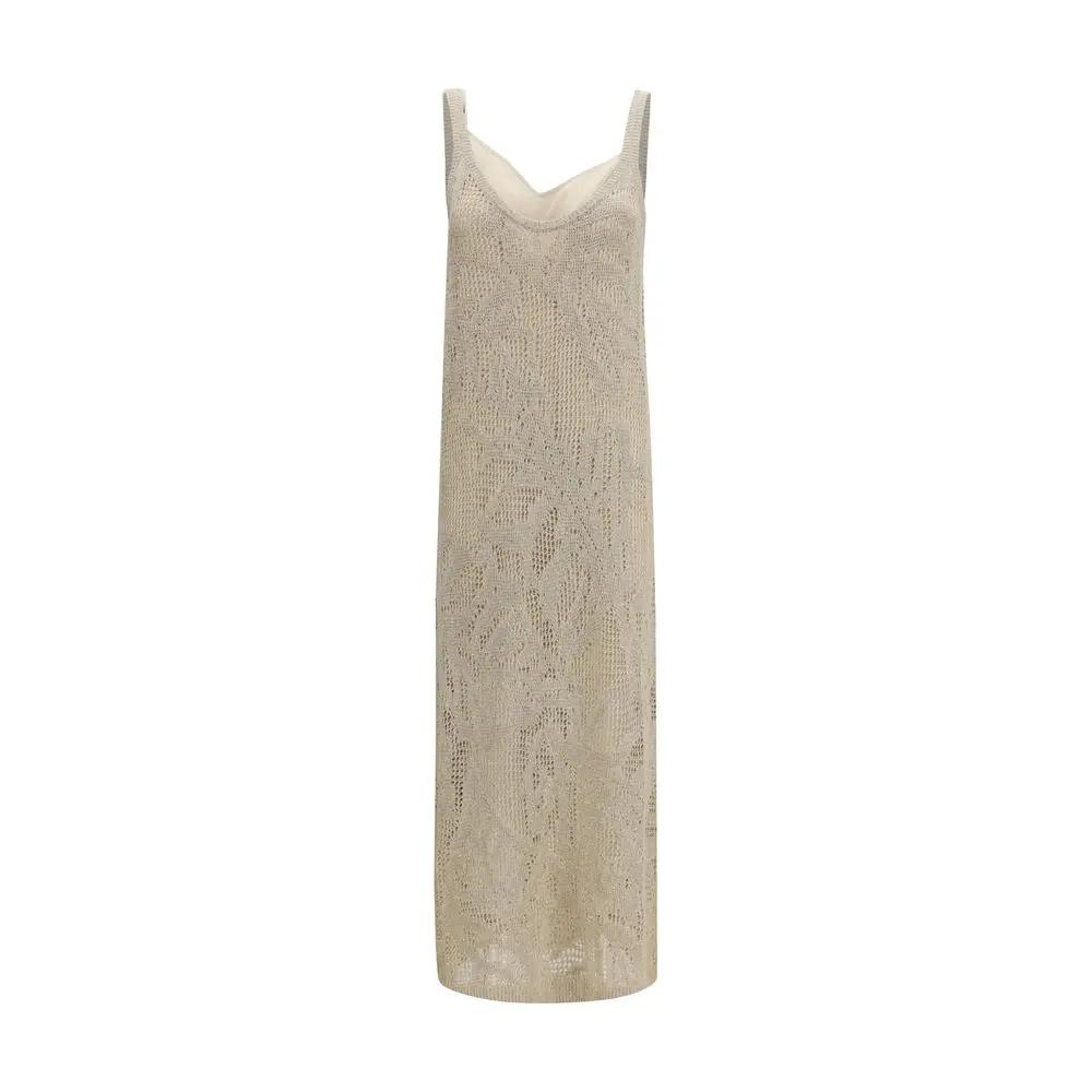 Brunello Cucinelli Beige Linen Casual Dress