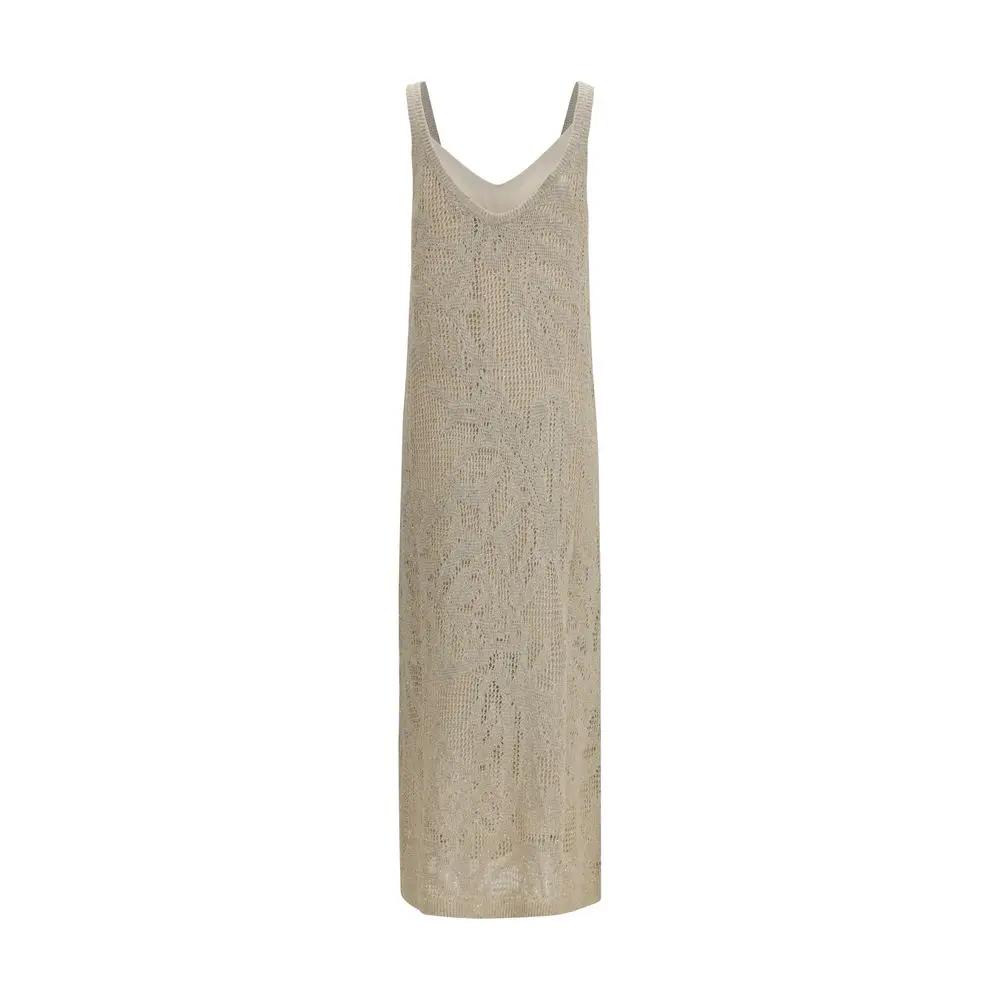 Brunello Cucinelli Robe décontractée en lin beige