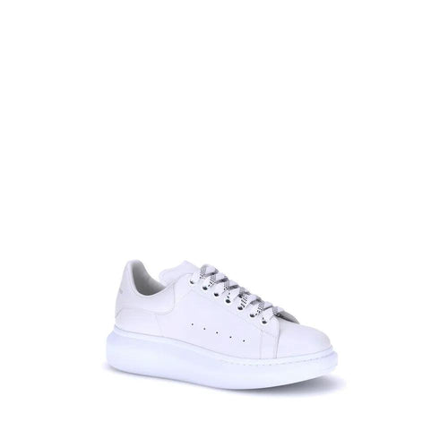Baskets à plateforme Alexander McQueen Bos Taurus en cuir de veau blanc