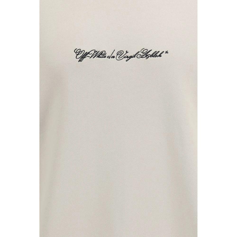 Sweat-shirt en coton beige Off-White