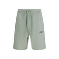 Bermuda bicolore en coton blanc cassé