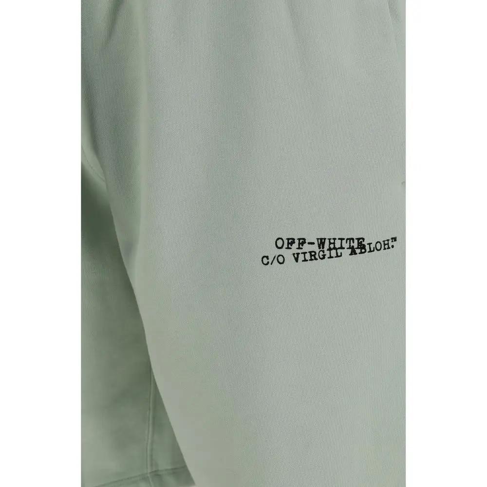 Bermuda bicolore en coton blanc cassé