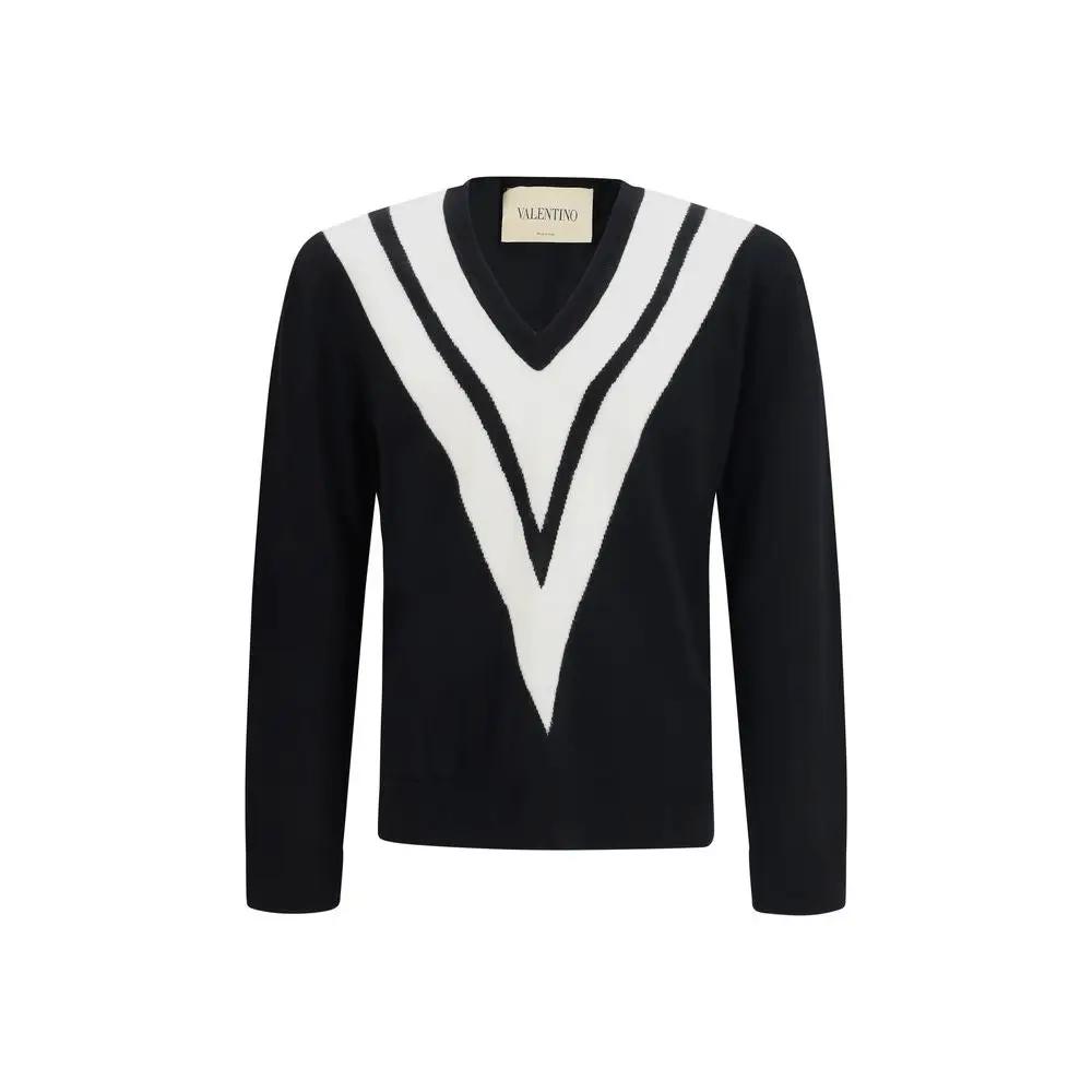 Valentino Black Wool Oves Aries Sweatshirt