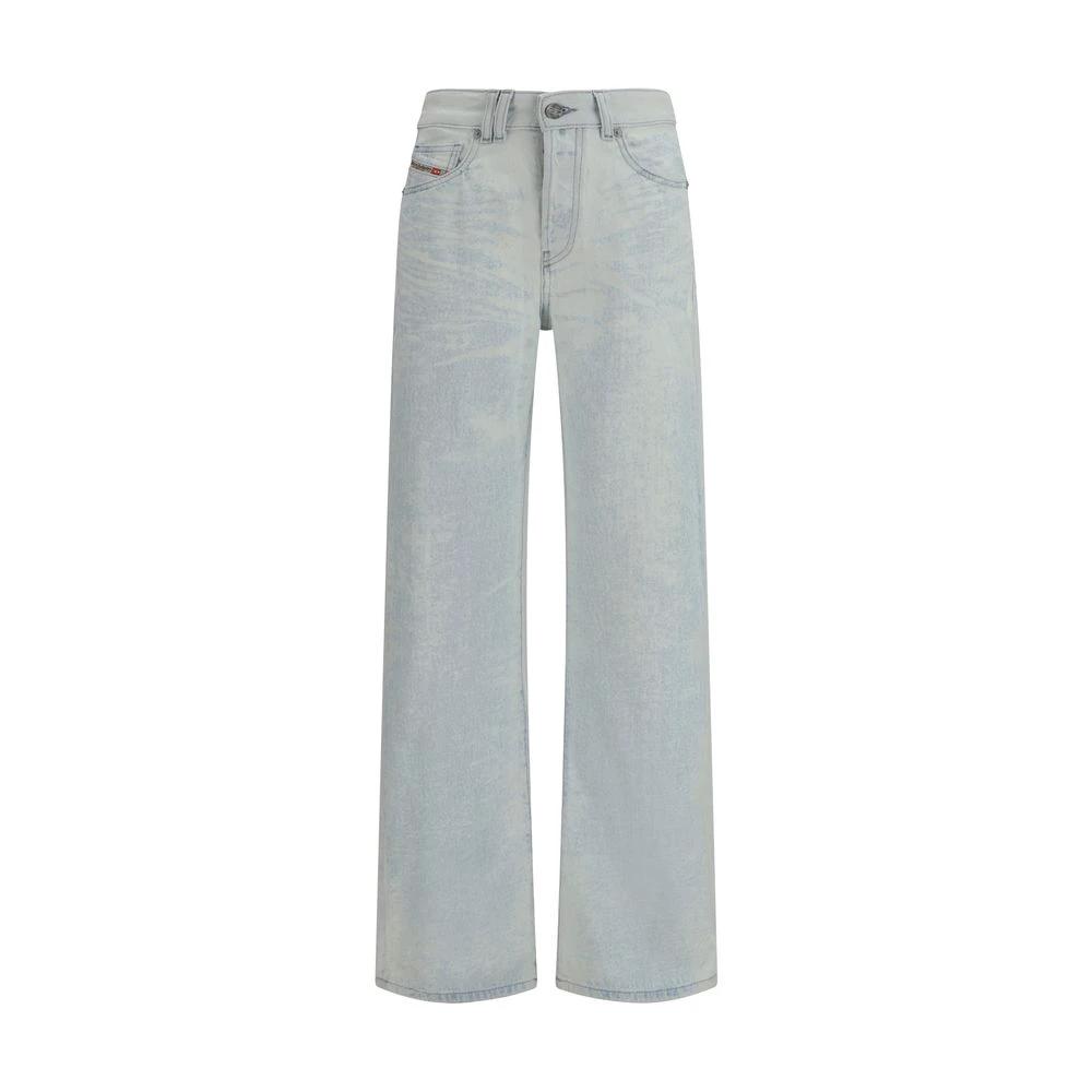 Jean droit en coton bleu Diesel