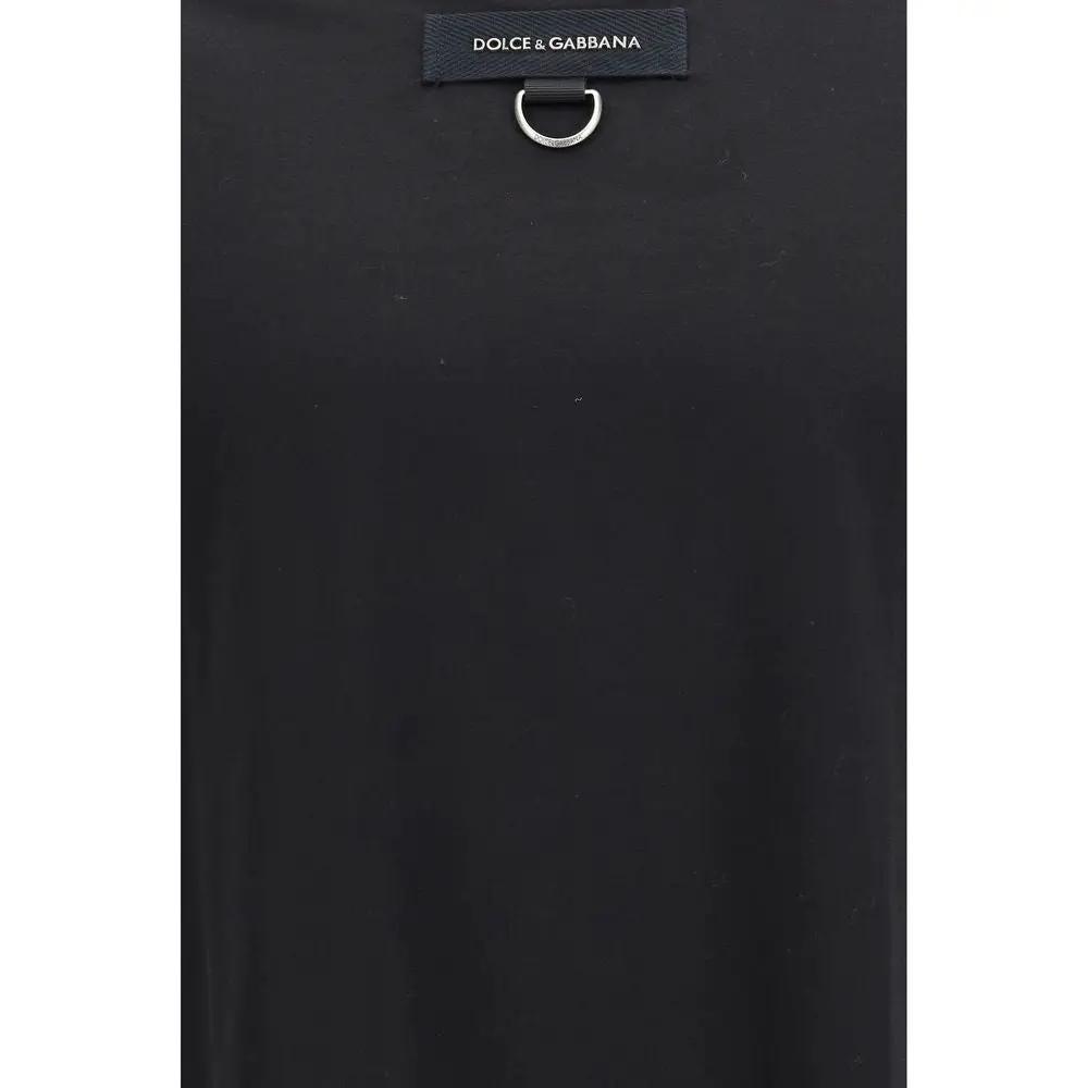 Dolce & Gabbana Black Cotton T-Shirt