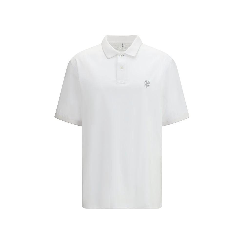 Brunello Cucinelli Polo en coton blanc