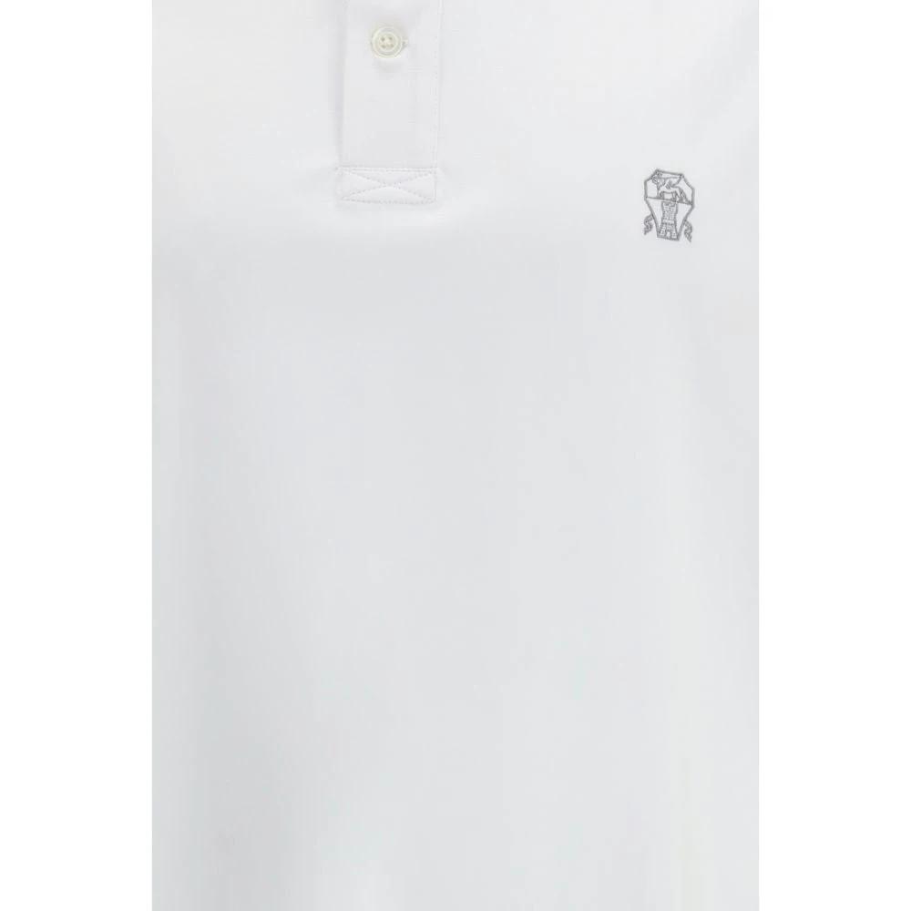 Brunello Cucinelli Polo en coton blanc