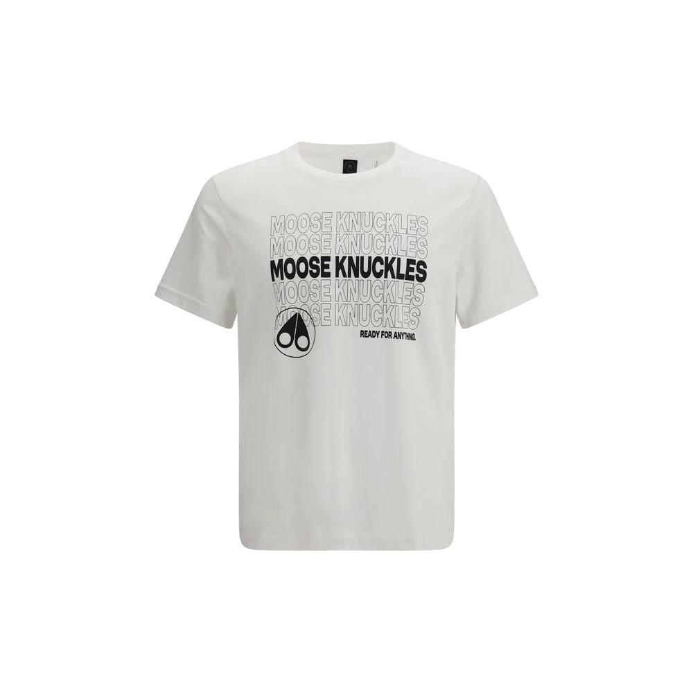 T-shirt en coton blanc Moose Knuckles