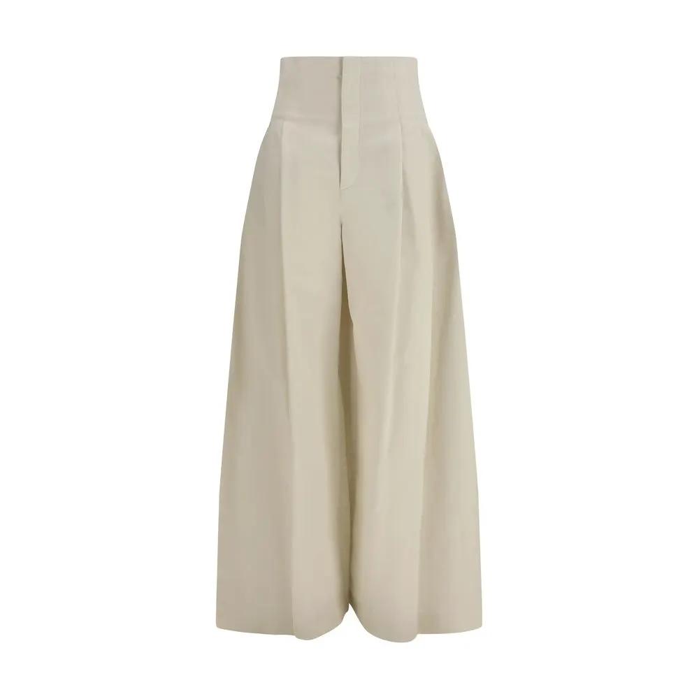 Brunello Cucinelli Pantalon en coton beige