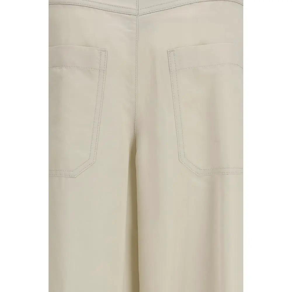 Brunello Cucinelli Pantalon en coton beige