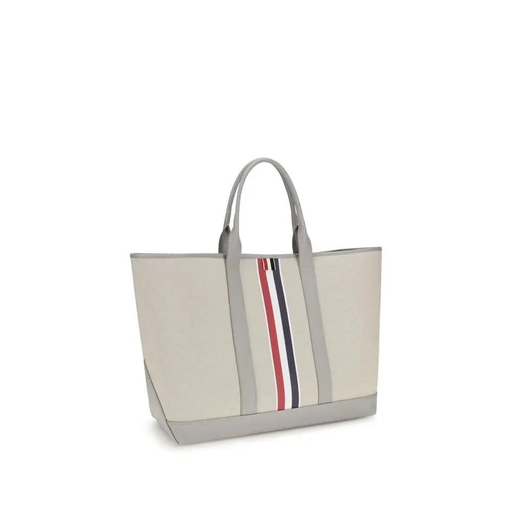 Thom Browne Gray Fabric Shoulder Bag