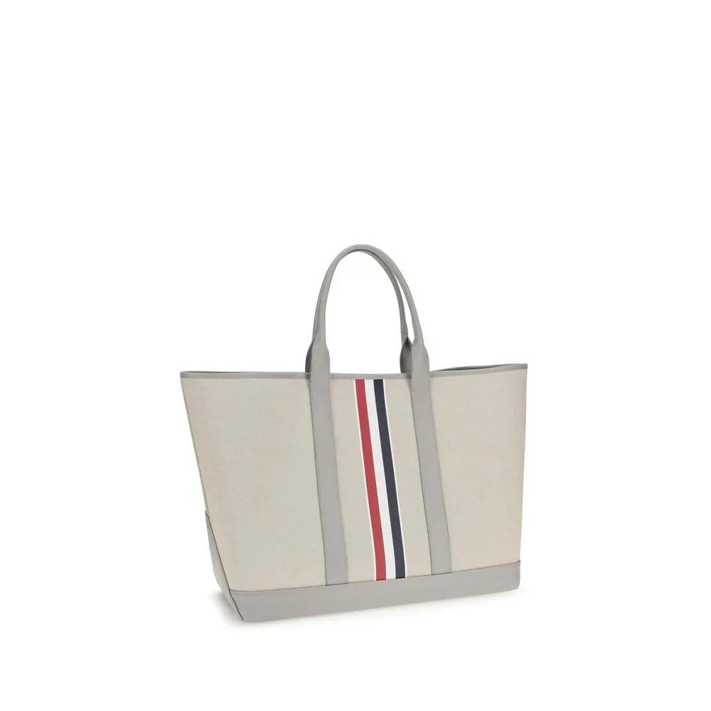 Thom Browne Gray Fabric Shoulder Bag