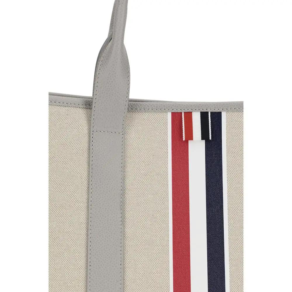 Thom Browne Gray Fabric Shoulder Bag