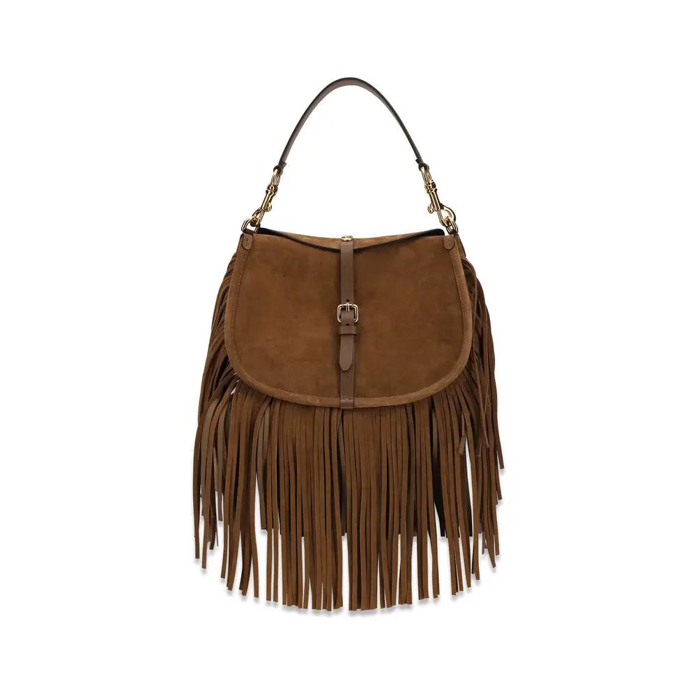 Sac bandoulière Etro Bos Taurus en cuir de veau marron