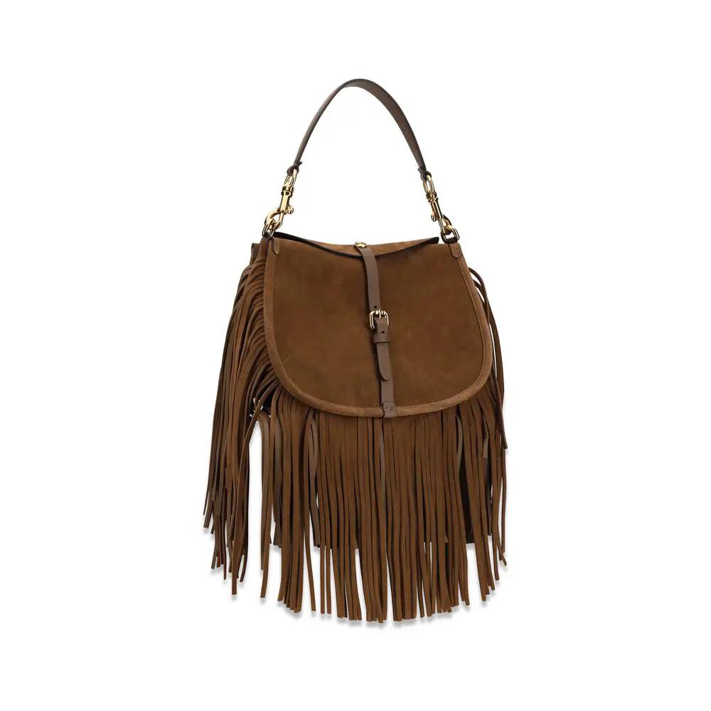 Sac bandoulière Etro Bos Taurus en cuir de veau marron