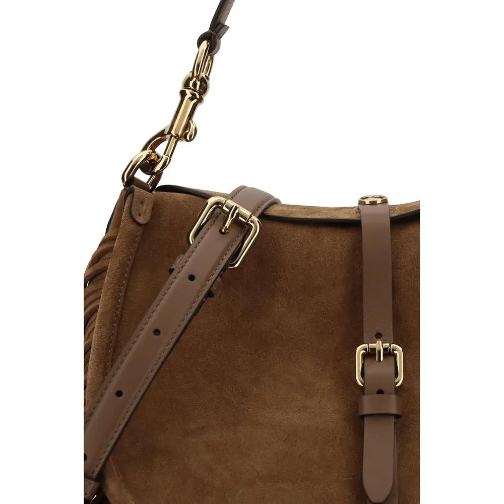 Sac bandoulière Etro Bos Taurus en cuir de veau marron