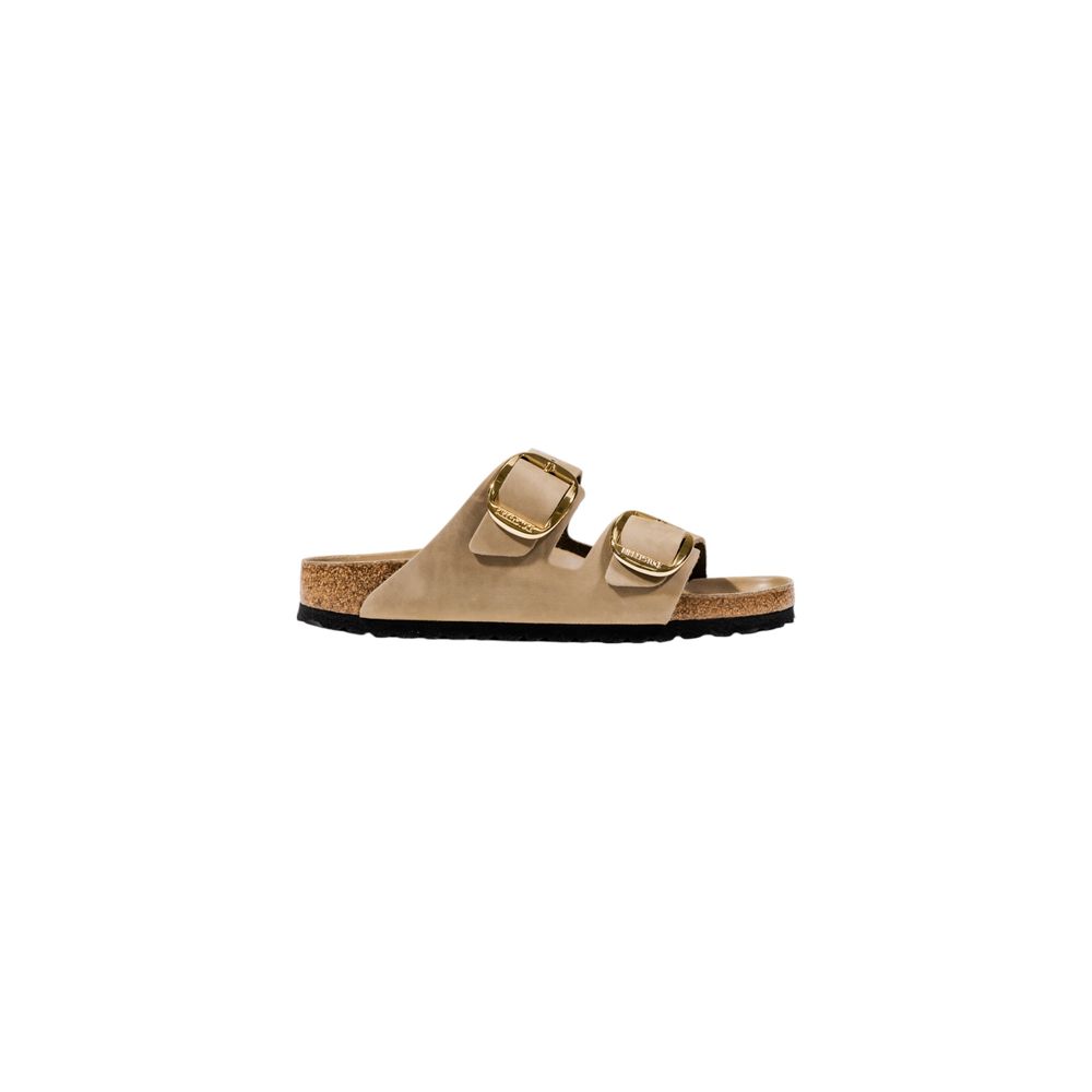 Sandales plates Birkenstock en cuir beige