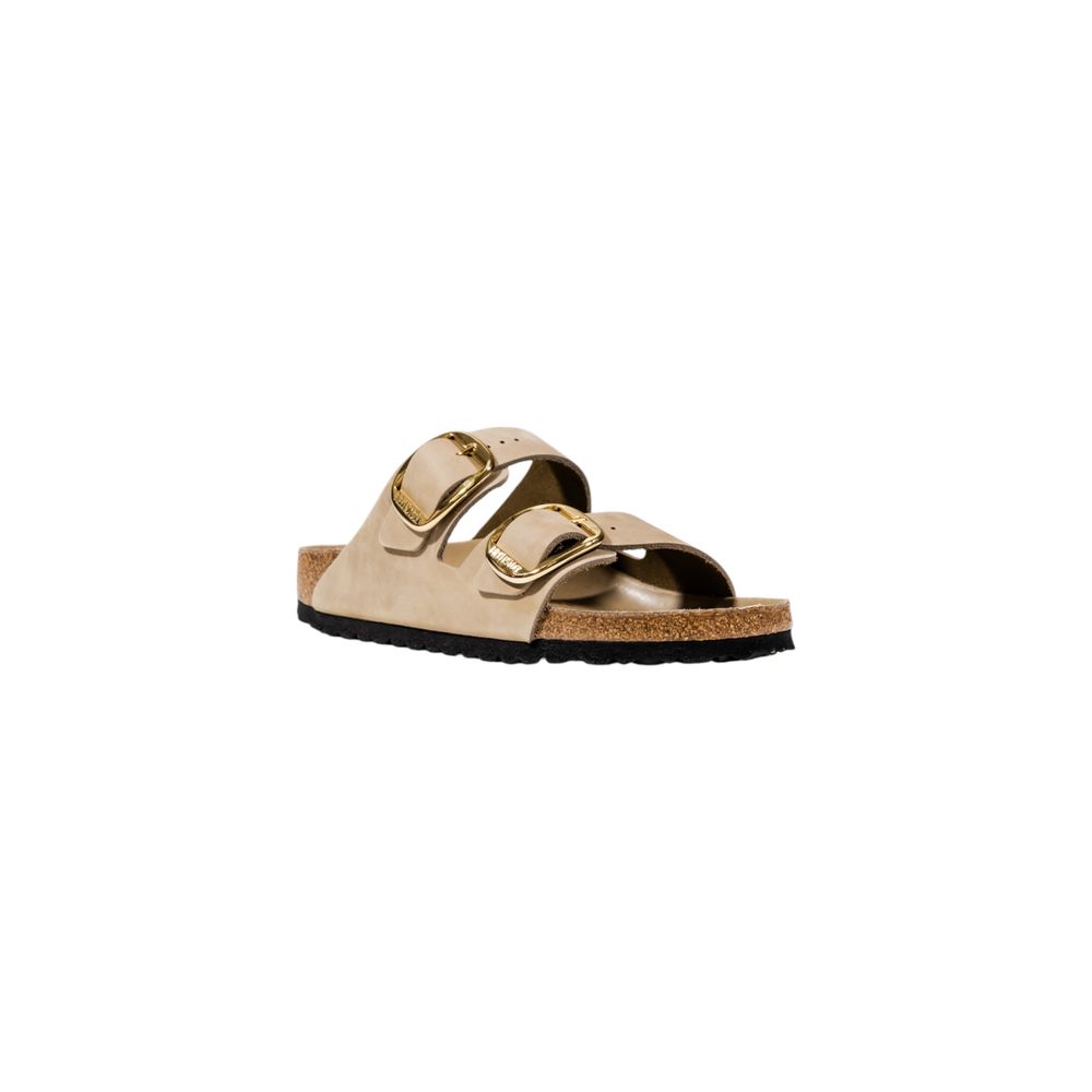 Sandales plates Birkenstock en cuir beige