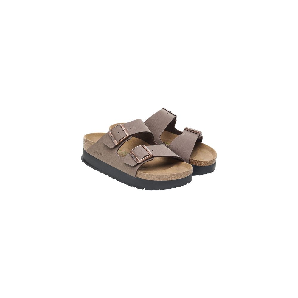 Sandales Birkenstock marron à plateforme synthétique