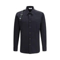 Chemise habillée en coton noir Alexander McQueen