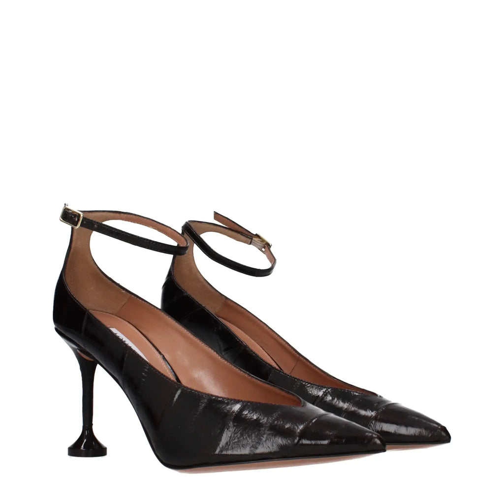Women’s Brown Leather High Heel Pumps – Aquazzura Elegant Stiletto Shoes