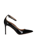 Escarpins noirs en cuir verni à talons hauts pour femme – Chaussures à talon aiguille élégantes Aquazzura