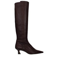 Bottes à talons hauts en cuir rouge Stuart Weitzman