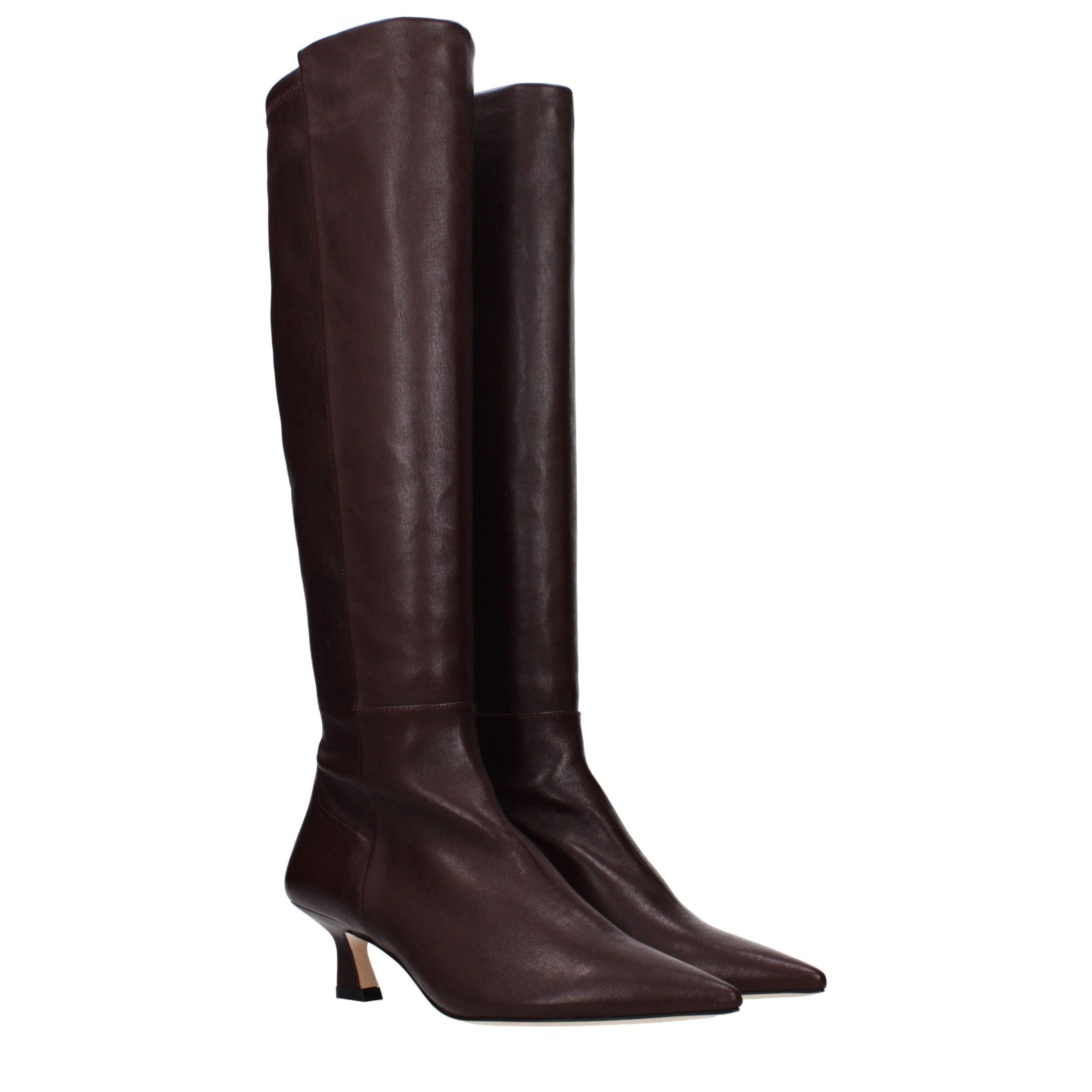 Stuart Weitzman Red Leather Boots