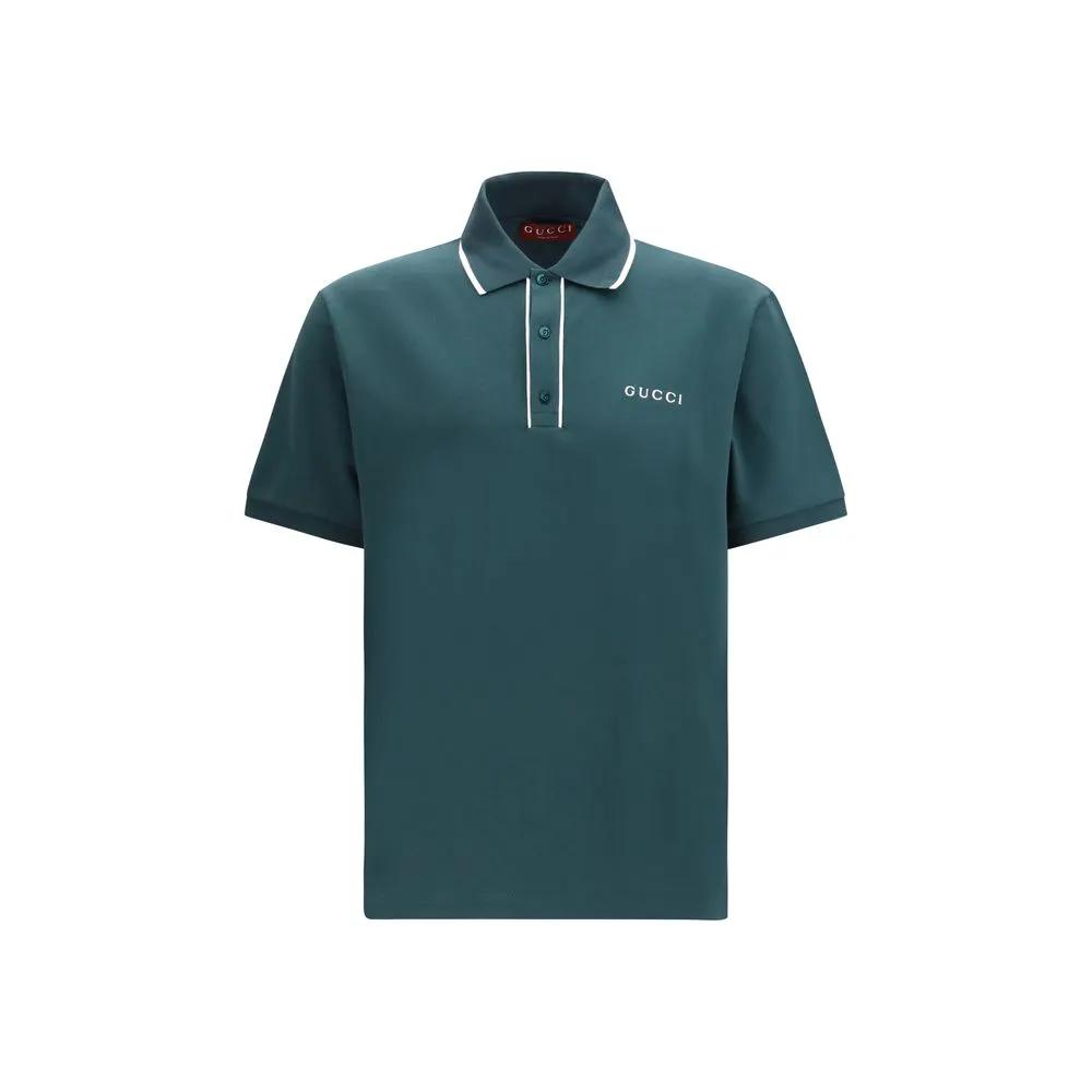 Polo Gucci bicolore en coton
