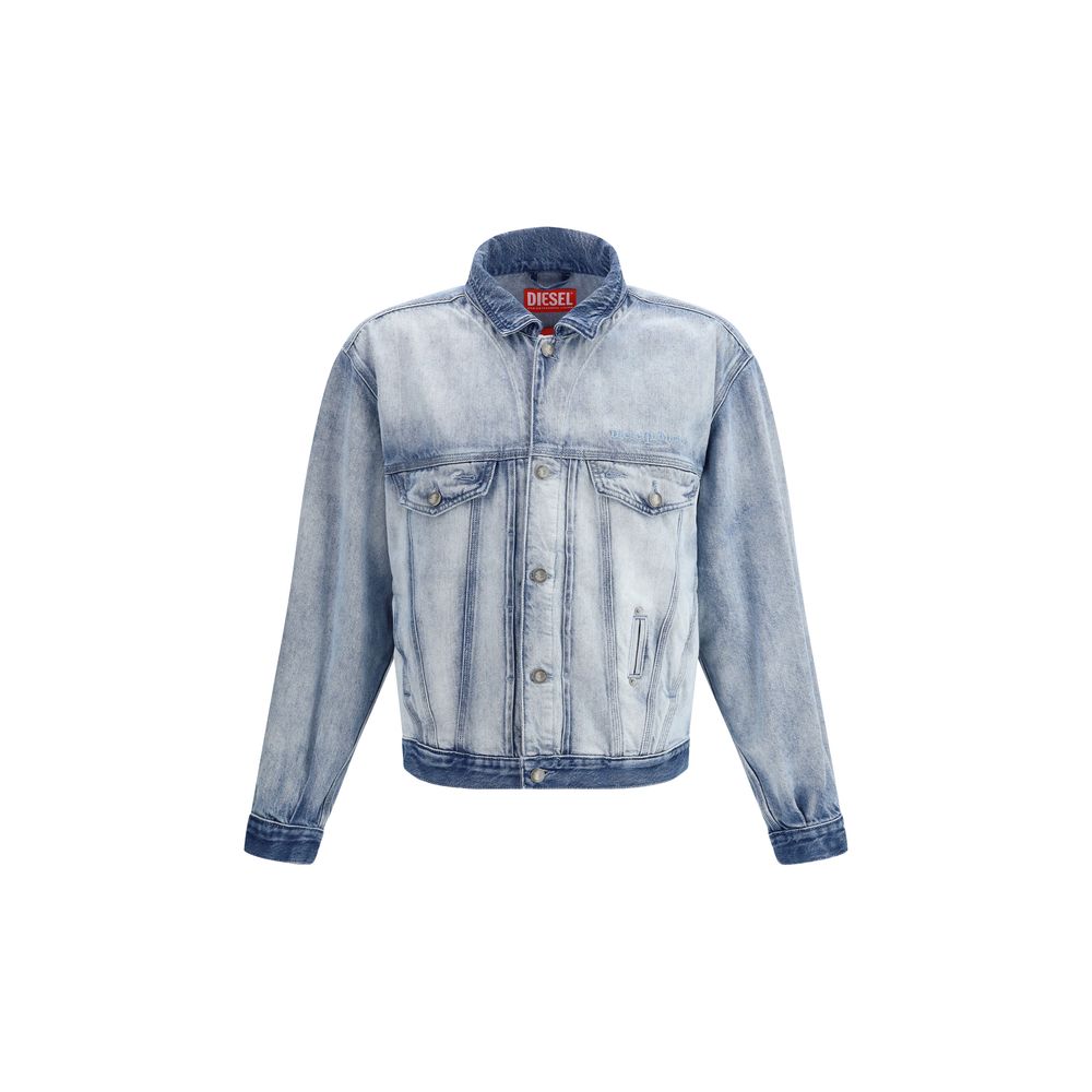 Veste en jean en coton bleu Diesel