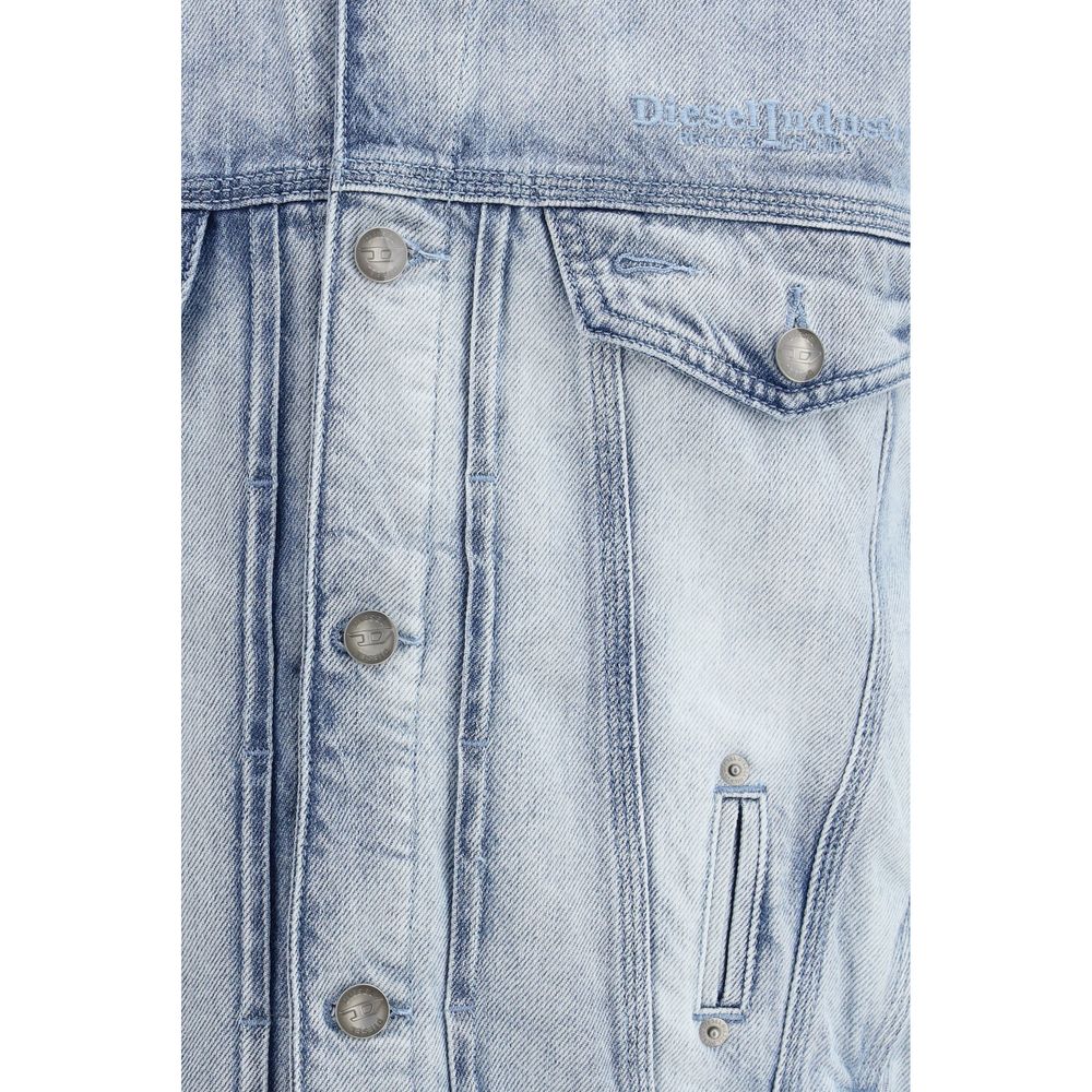 Veste en jean en coton bleu Diesel