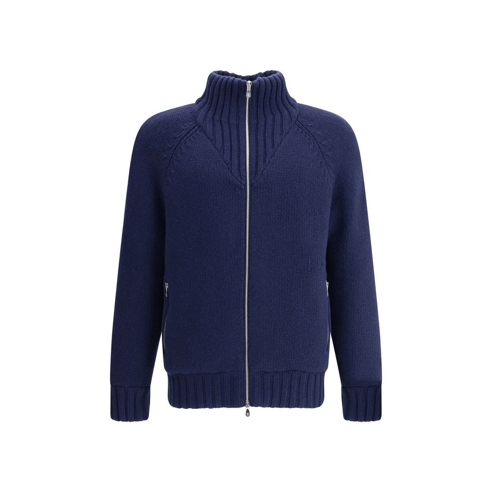 Manteau en cachemire bleu Brunello Cucinelli