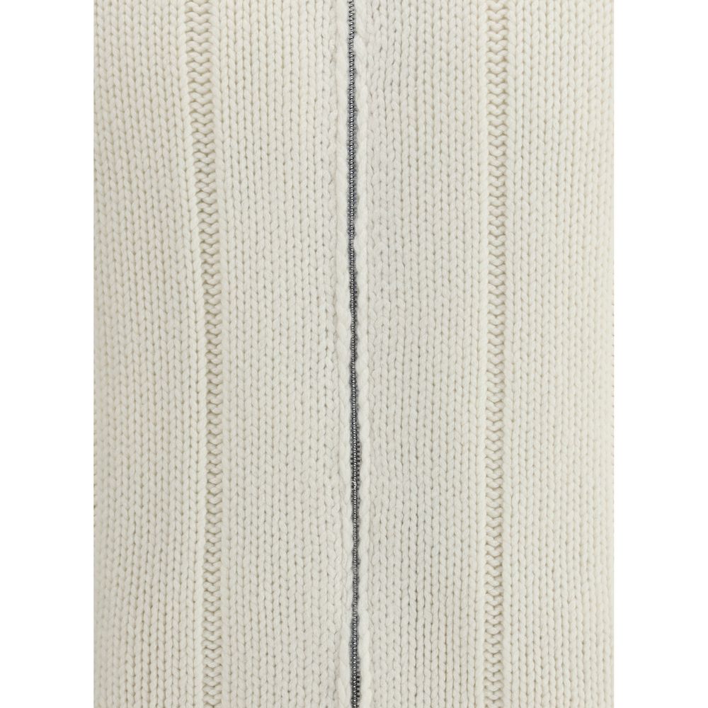 Brunello Cucinelli Manteau en cachemire blanc