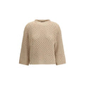 Fabiana Filippi Sweat-shirt en laine polaire beige