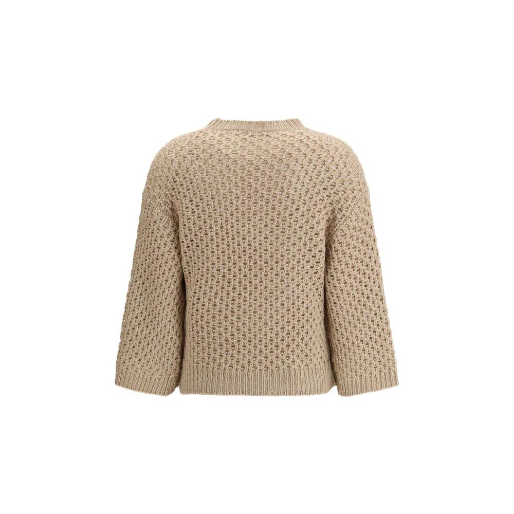 Fabiana Filippi Sweat-shirt en laine polaire beige