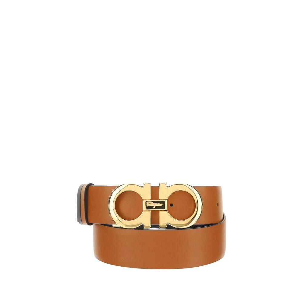 Ceinture Ferragamo Bos Taurus Regular en cuir de veau marron