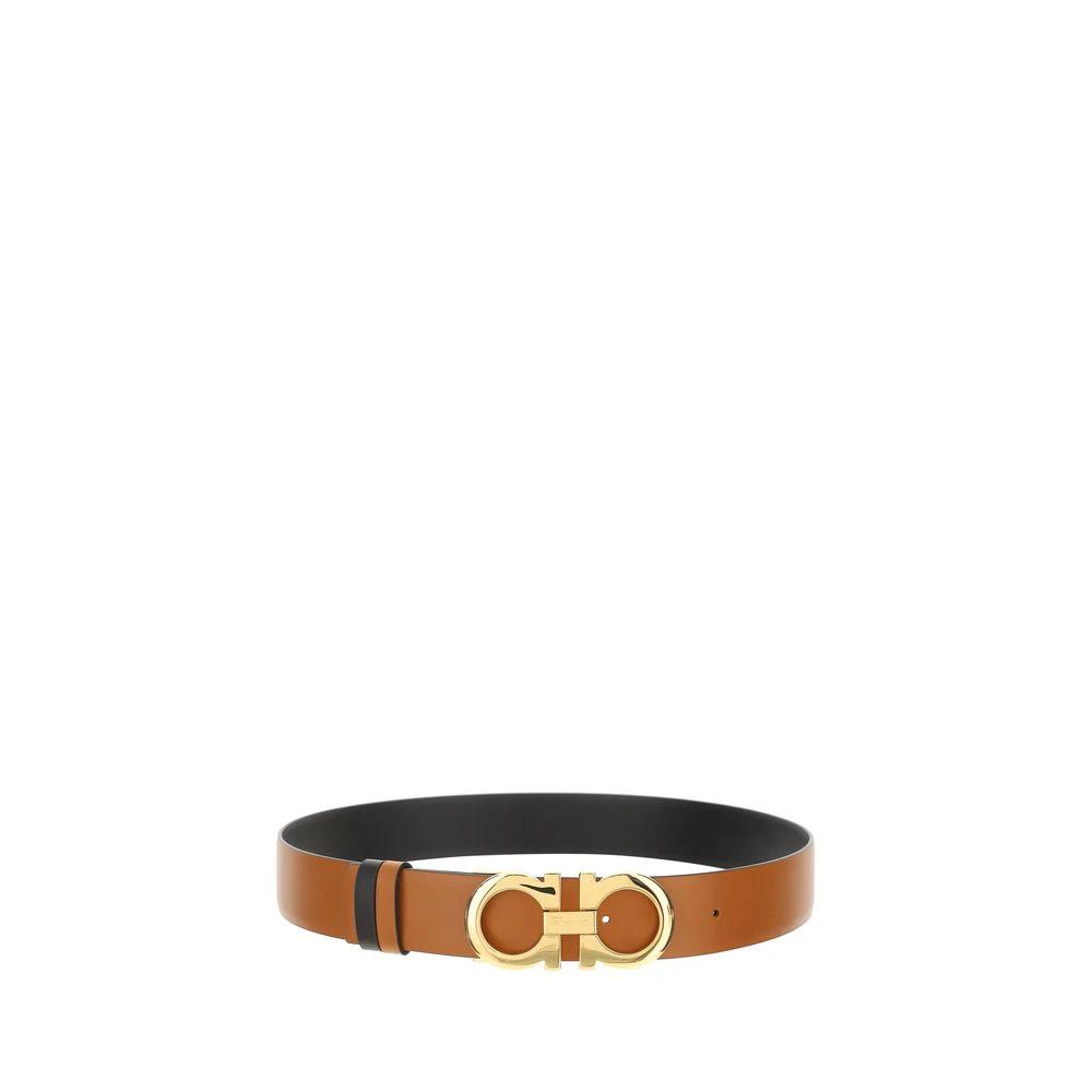 Ceinture Ferragamo Bos Taurus Regular en cuir de veau marron